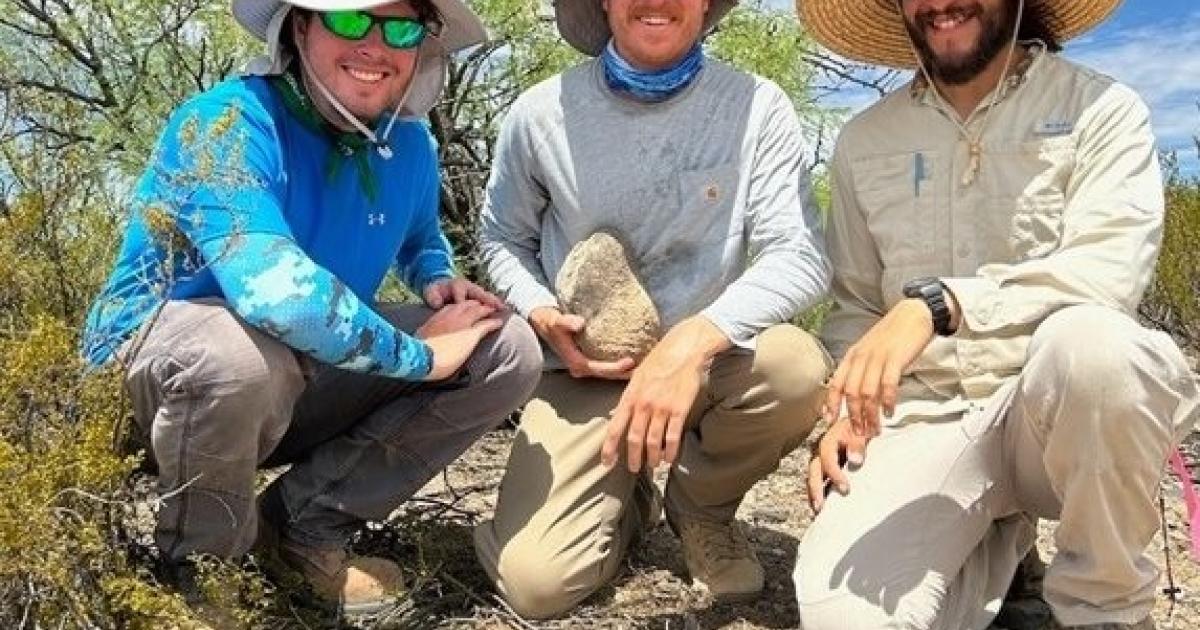 BLM New Mexico State Office Cadastral crew locates survey monument